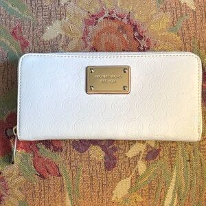 Michael Kors Cream Patent Leather Wallet